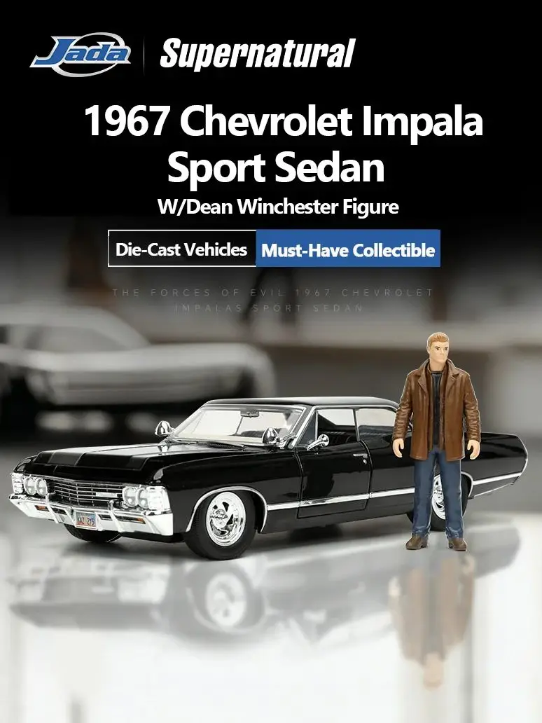 JADA Toys Supernatural 1967 Chevrolet Impala Sport Sedan 1:24 Scale Die-Cast Model JD32250
