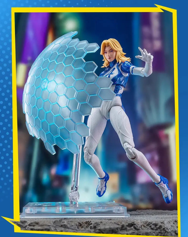 Blokees New Rivals Jeff The Land Shark Invisible Woman Assembly Model Kit Collectible Movable Replaceable Parts For Adult Fan