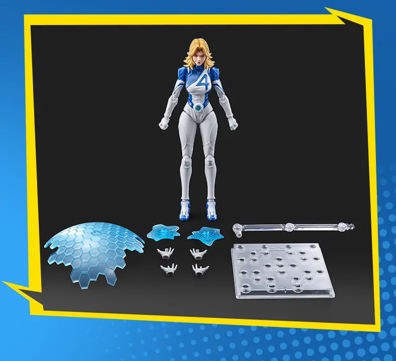Blokees New Rivals Jeff The Land Shark Invisible Woman Assembly Model Kit Collectible Movable Replaceable Parts For Adult Fan