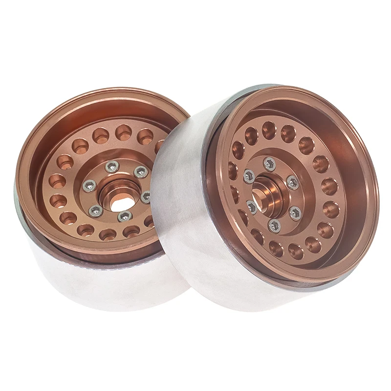 4pcs 1.9 Inch Beadlock RC Wheel Rim Set Wheel Hub for 1:10 RC Crawler Axial SCX10 II 90046 SCX10 III AXI03007 TRX4 D90