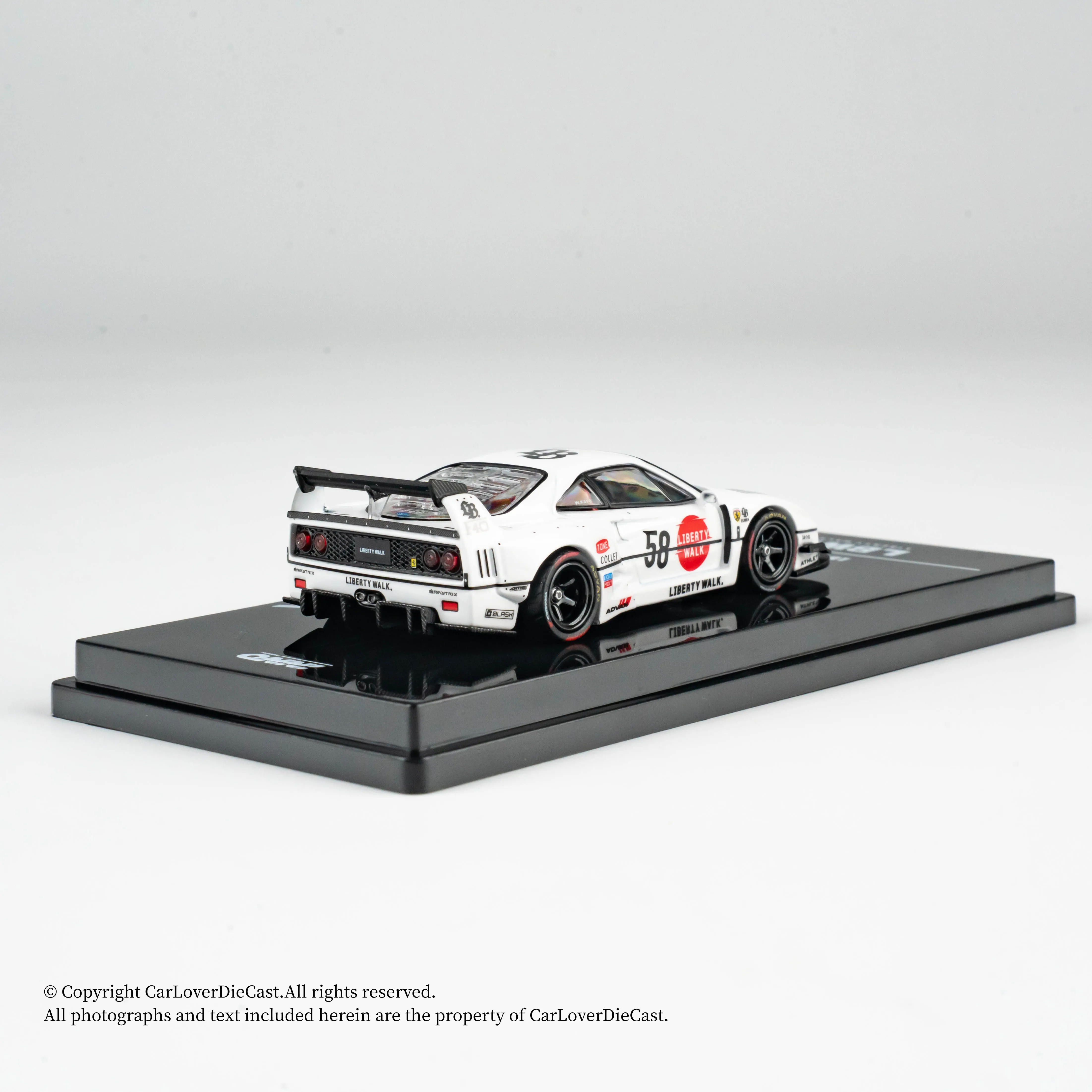INNO 1:64 LBWK F40 COLLET White Diecast Model Car
