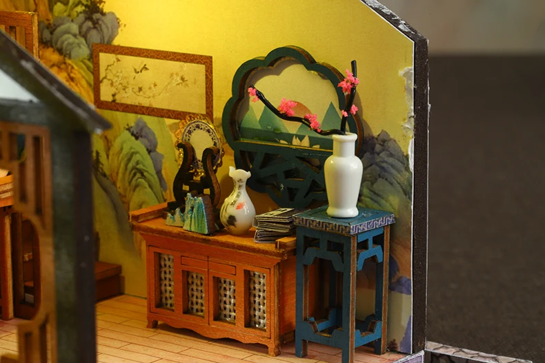 DIY Big Doll House Wooden Miniature Furniture Dollhouse Handmade Case Model Assembly Toys for Children Girls Birthday Gifts 2014