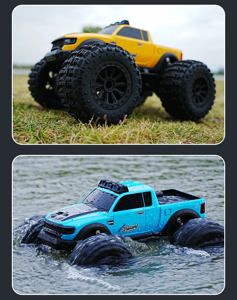 JJRC remote control vehicle, large wheeled land truck, land amphibious vehicle, suitable for outdoor play, strong passivity, str