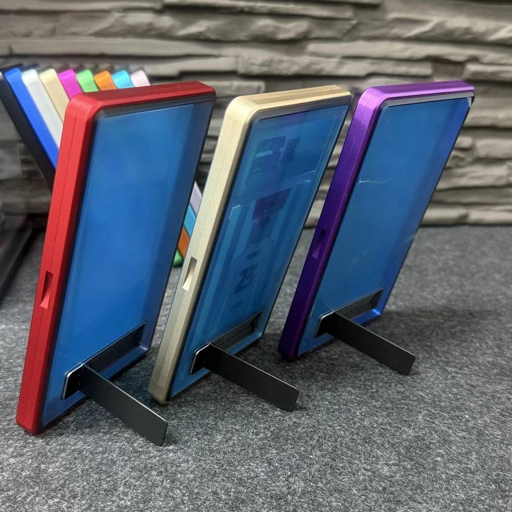 Aluminum Alloy Multicolor Trading Card Protect Case with Stand, For PSA BGS Graded Card, Support Horizontal and Vertical