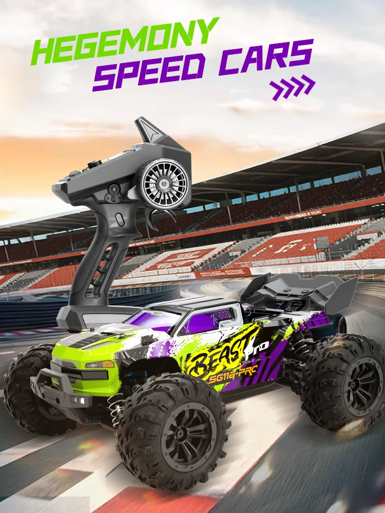ZNLYRION SG116MAX PRO 4WD RC Car 1:16 Brushless 80KM/H High Speed Off-Road Monster Truck 2.4GHz Remote Control Car with LED Light for Kids Adults