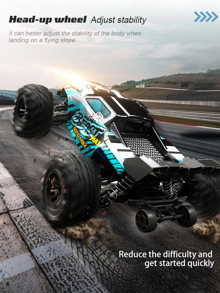 ZNLYRION SG116MAX PRO 4WD RC Car 1:16 Brushless 80KM/H High Speed Off-Road Monster Truck 2.4GHz Remote Control Car with LED Light for Kids Adults