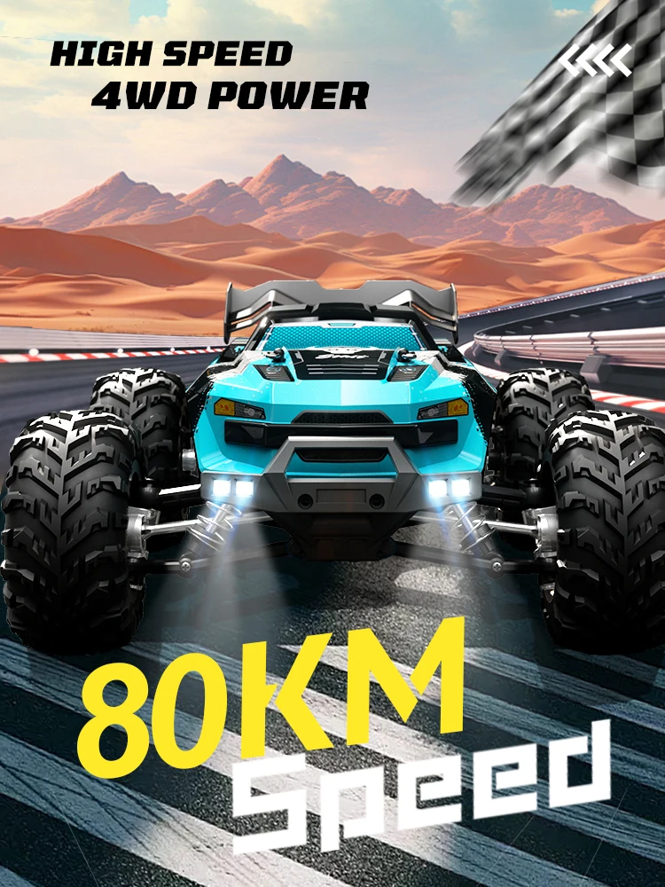 ZNLYRION SG116MAX PRO 4WD RC Car 1:16 Brushless 80KM/H High Speed Off-Road Monster Truck 2.4GHz Remote Control Car with LED Light for Kids Adults