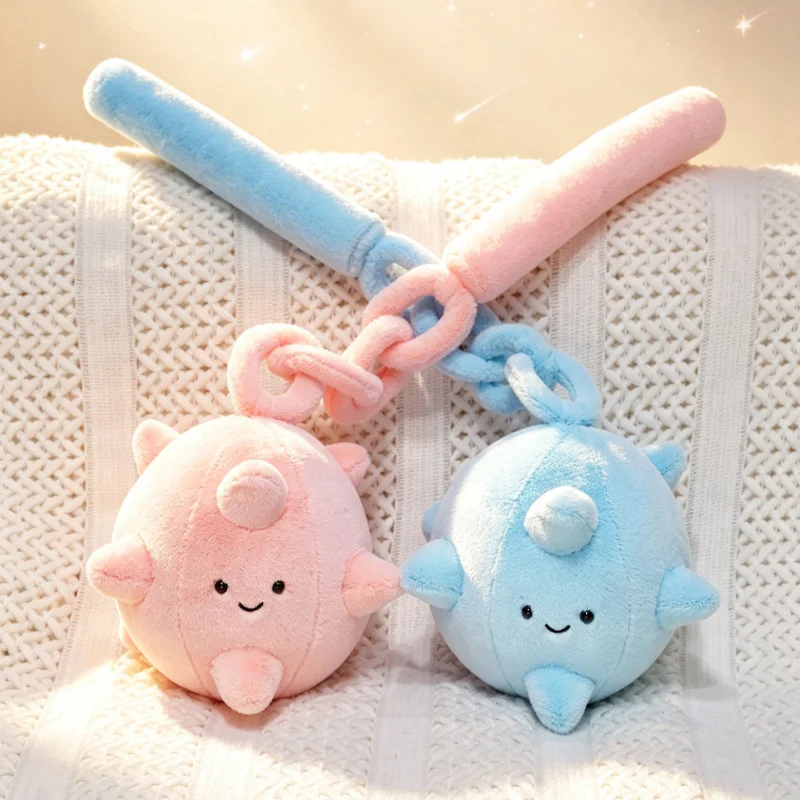 Kawaii Flail Mace Plush Toy Cartoon Cute Meteor Hammer Stuffed Doll Medieval Flail Plush Prop Morning Star Mace Creative Gifts