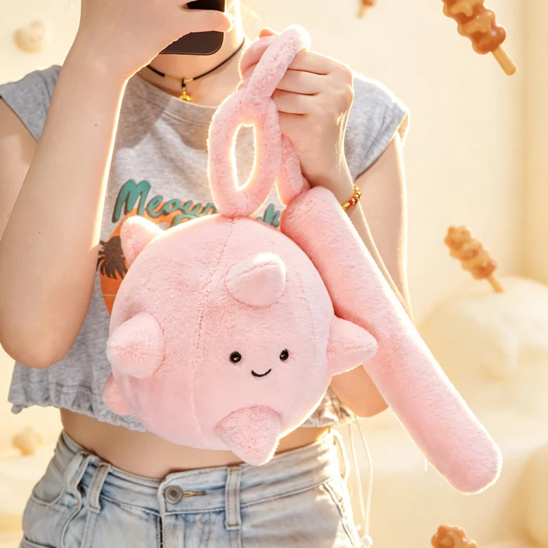 Kawaii Flail Mace Plush Toy Cartoon Cute Meteor Hammer Stuffed Doll Medieval Flail Plush Prop Morning Star Mace Creative Gifts