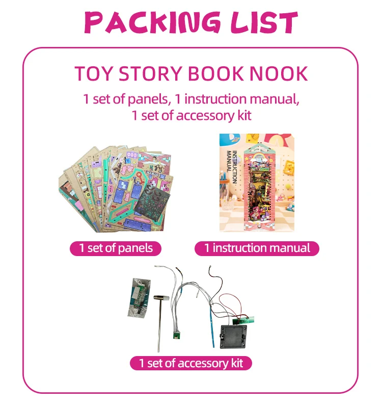 MU Toy Story Bookend 3D Metal Puzzle DIY Assembly Kit, Brain Teaser, Office Decor, Birthday Christmas Halloween Gift,