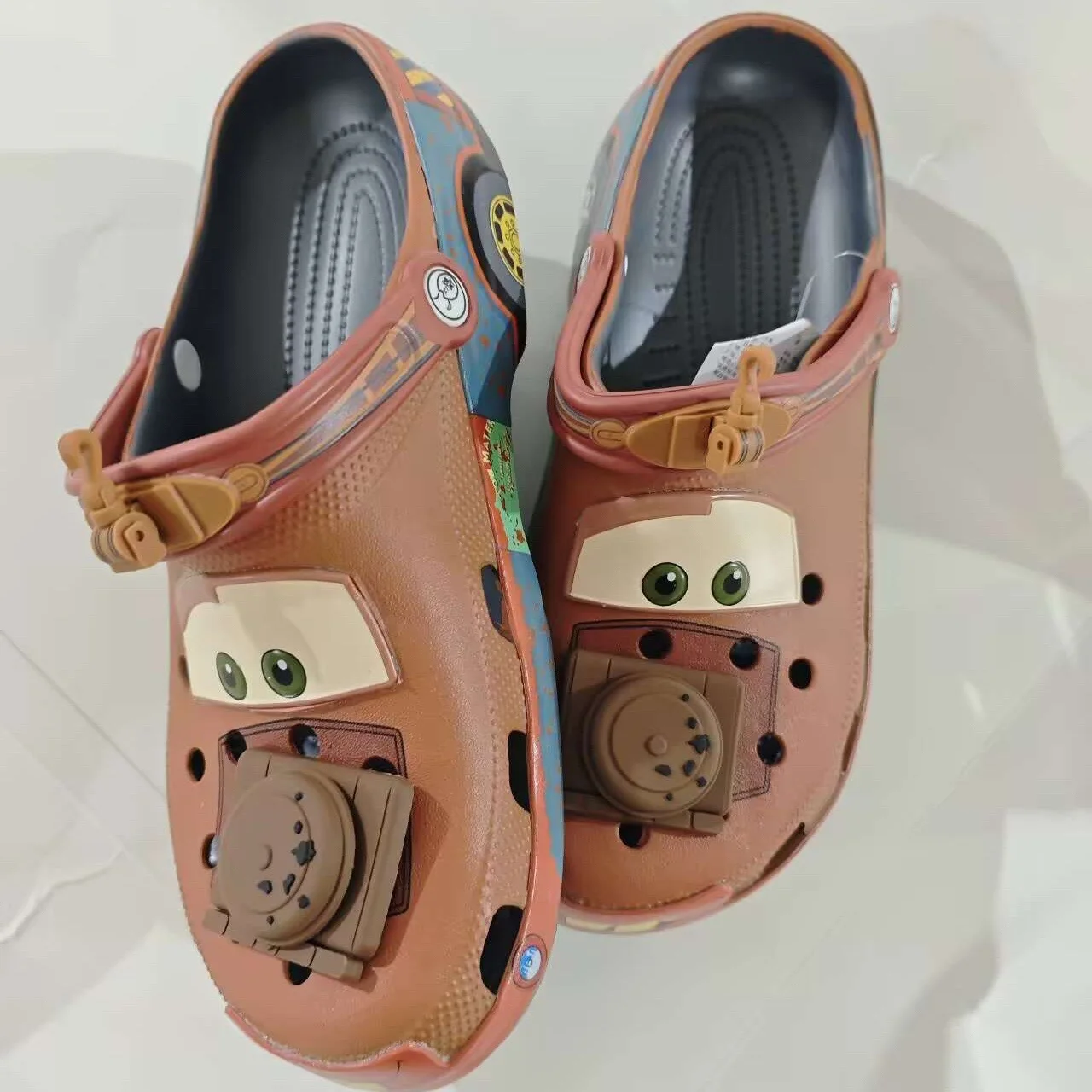 New Summer Cartoon Cars Theme Funny Mater Adult Clogs Non-Slip Breathable Lightweight Beach Shoes Sandals EVA Slippers Gift