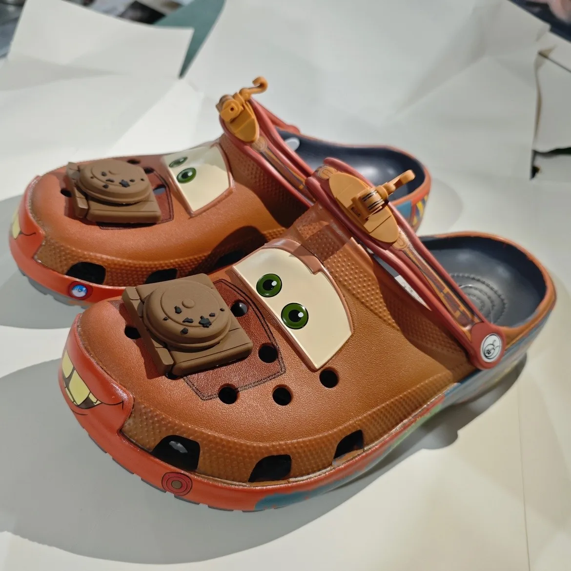 New Summer Cartoon Cars Theme Funny Mater Adult Clogs Non-Slip Breathable Lightweight Beach Shoes Sandals EVA Slippers Gift