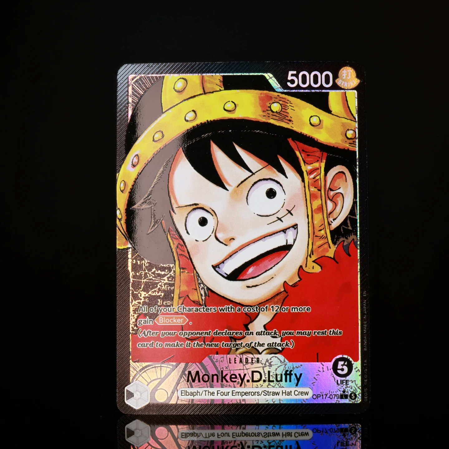 One Piece TCG OPCG English Leader Card OP17 Leader Card Set Luffy Newgate Rocks Linlin Kaido Shanks Textured Foil Card