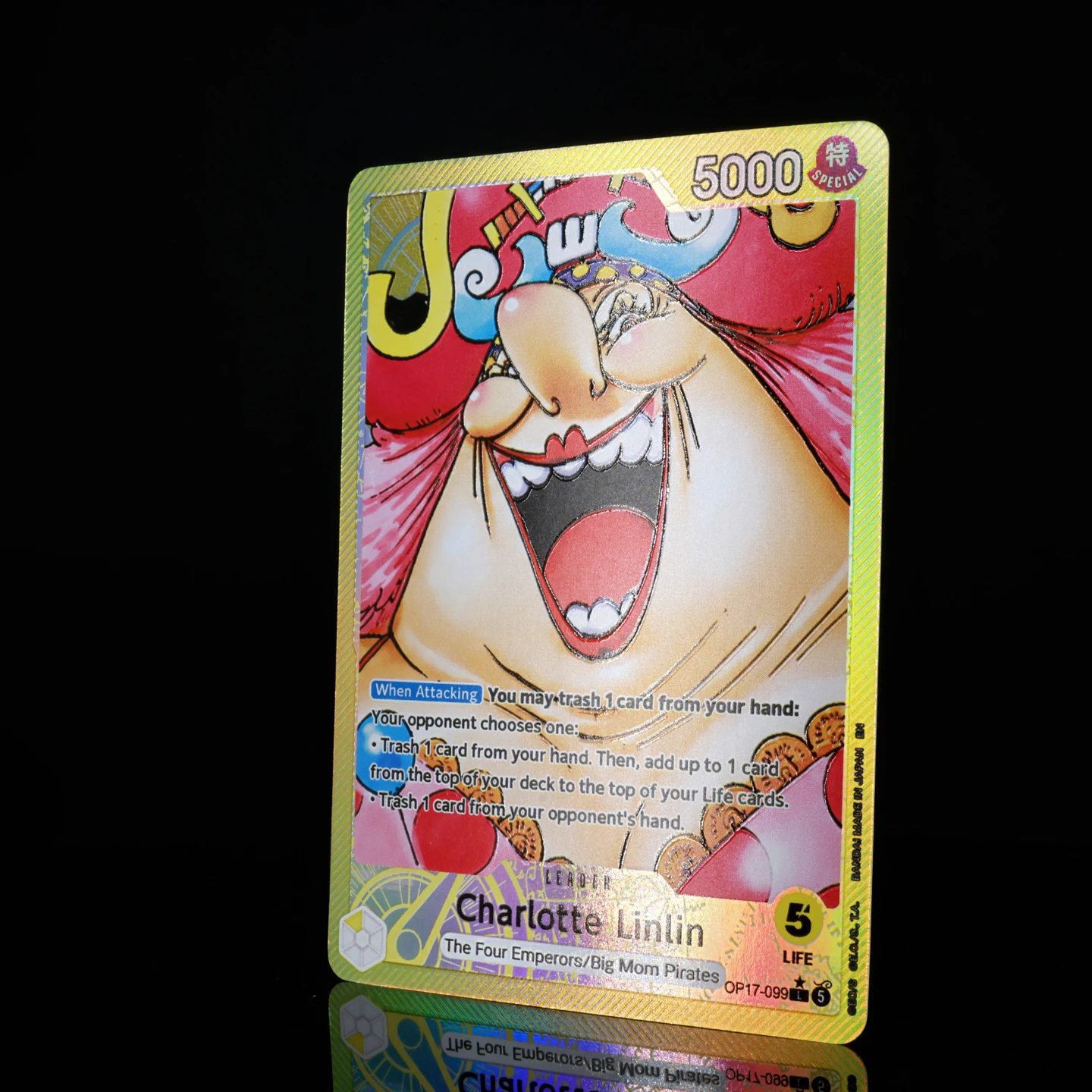 One Piece TCG OPCG English Leader Card OP17 Leader Card Set Luffy Newgate Rocks Linlin Kaido Shanks Textured Foil Card