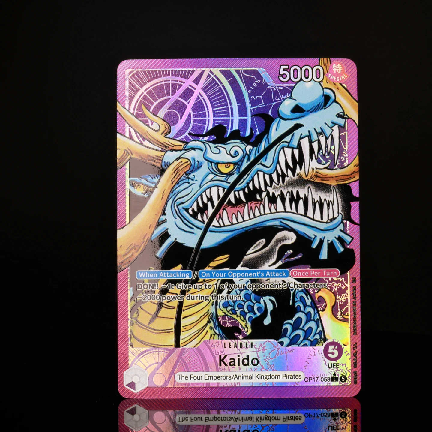 One Piece TCG OPCG English Leader Card OP17 Leader Card Set Luffy Newgate Rocks Linlin Kaido Shanks Textured Foil Card