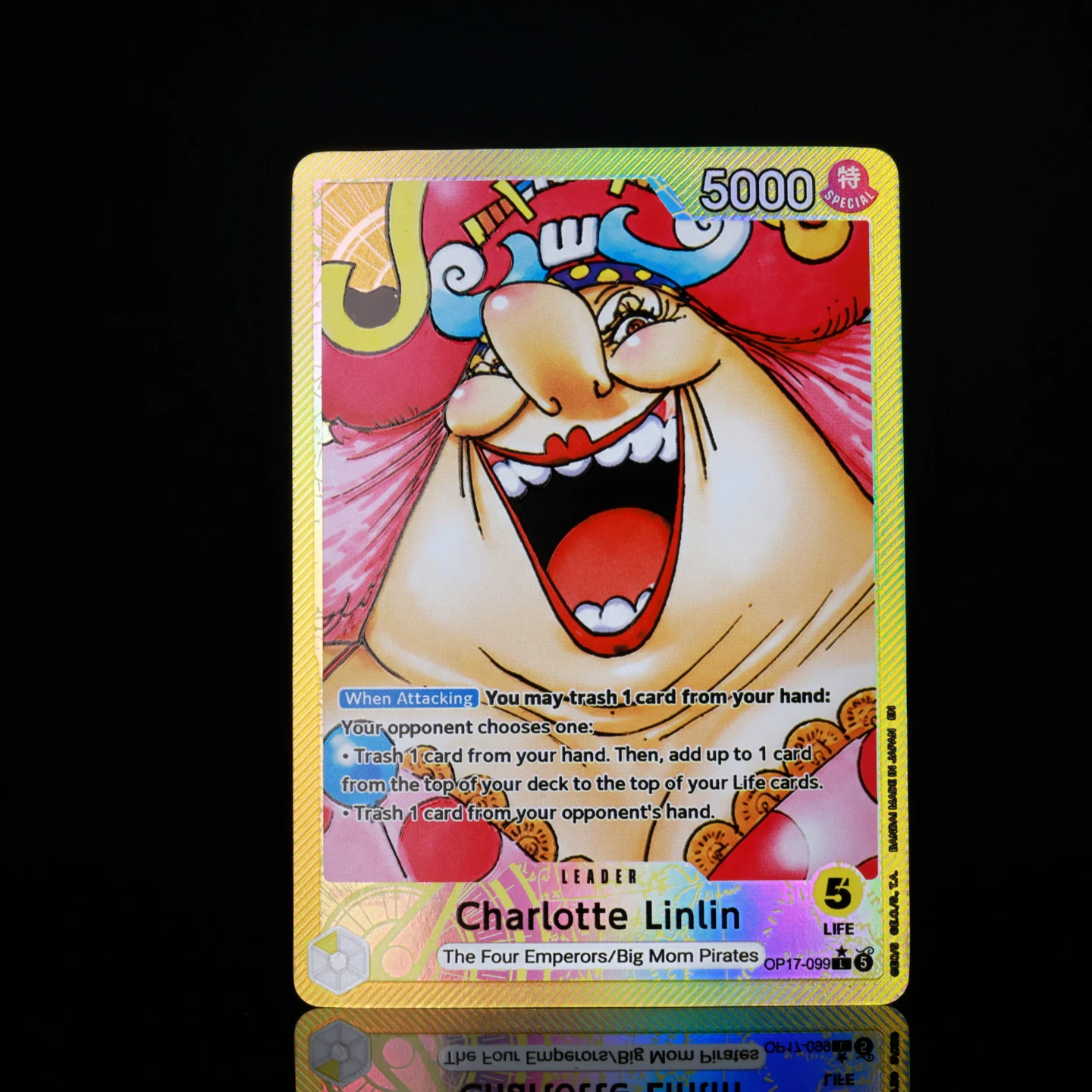 One Piece TCG OPCG English Leader Card OP17 Leader Card Set Luffy Newgate Rocks Linlin Kaido Shanks Textured Foil Card