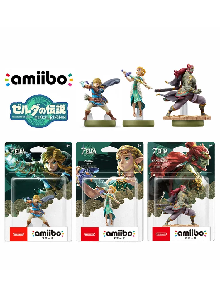Nintendo Amiibo The Legend of Zelda Tears of the Kingdom Link Zelda Ganondorf Figure NFC Toy for Switch OLED Wii U 3DS