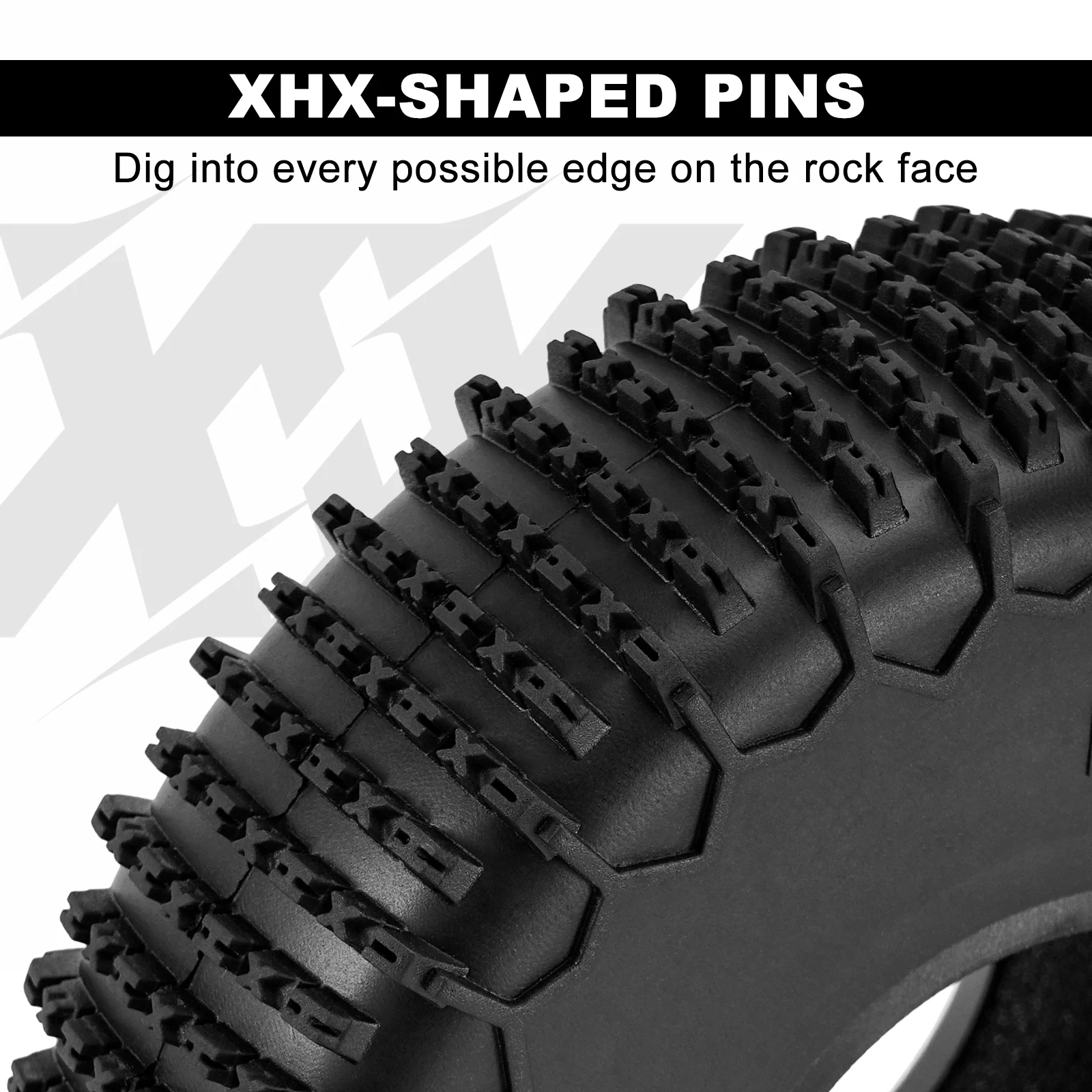 INJORA S5 122*36mm 1.9" XHX Pin Wheel Tires for 1/10 RC Crawler Car (T1923)