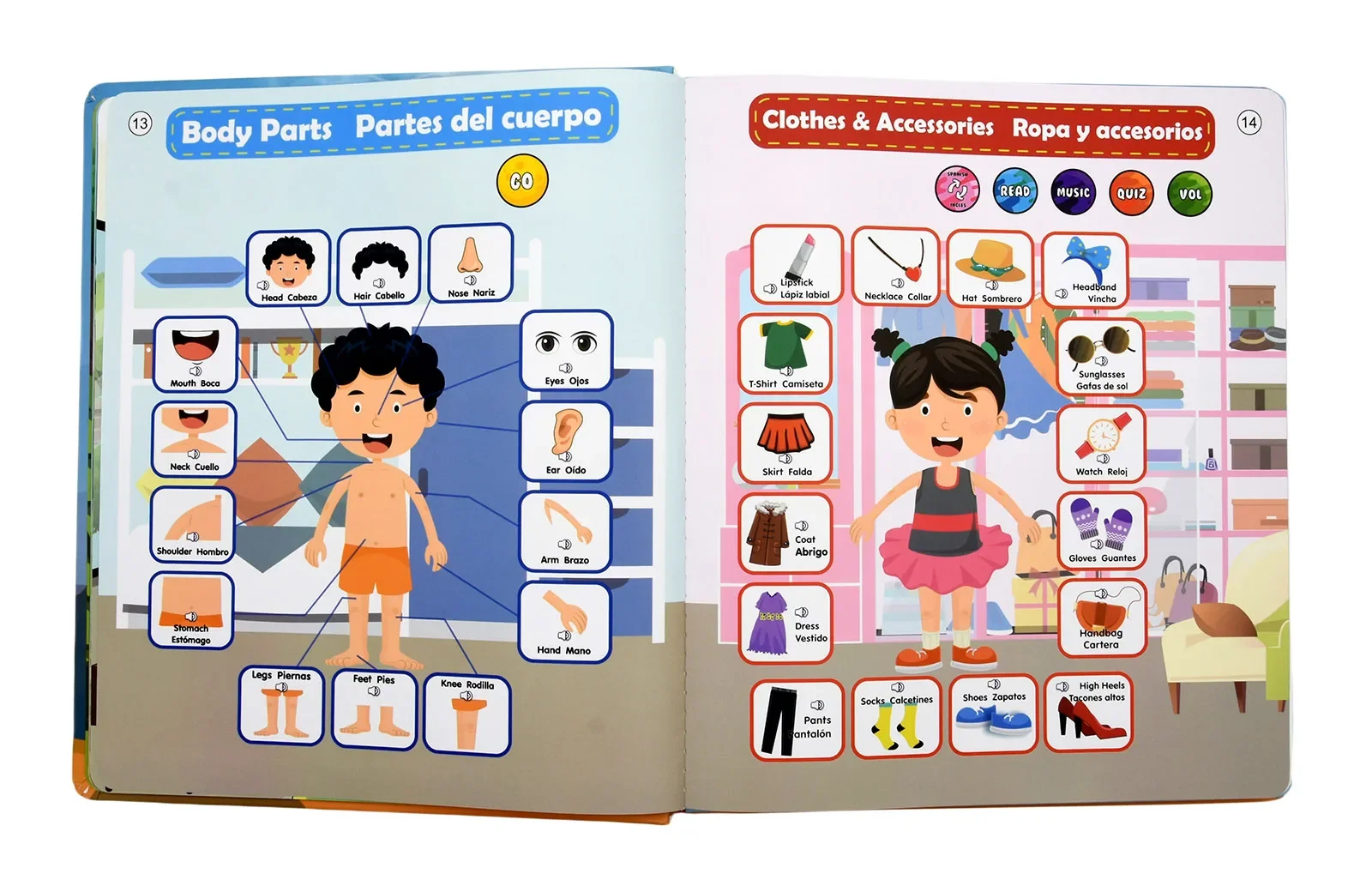 Montessori Spanish English Language Learning Machine Electronic Reading Books Toddler Baby Educational Toys Multifunction Ebook