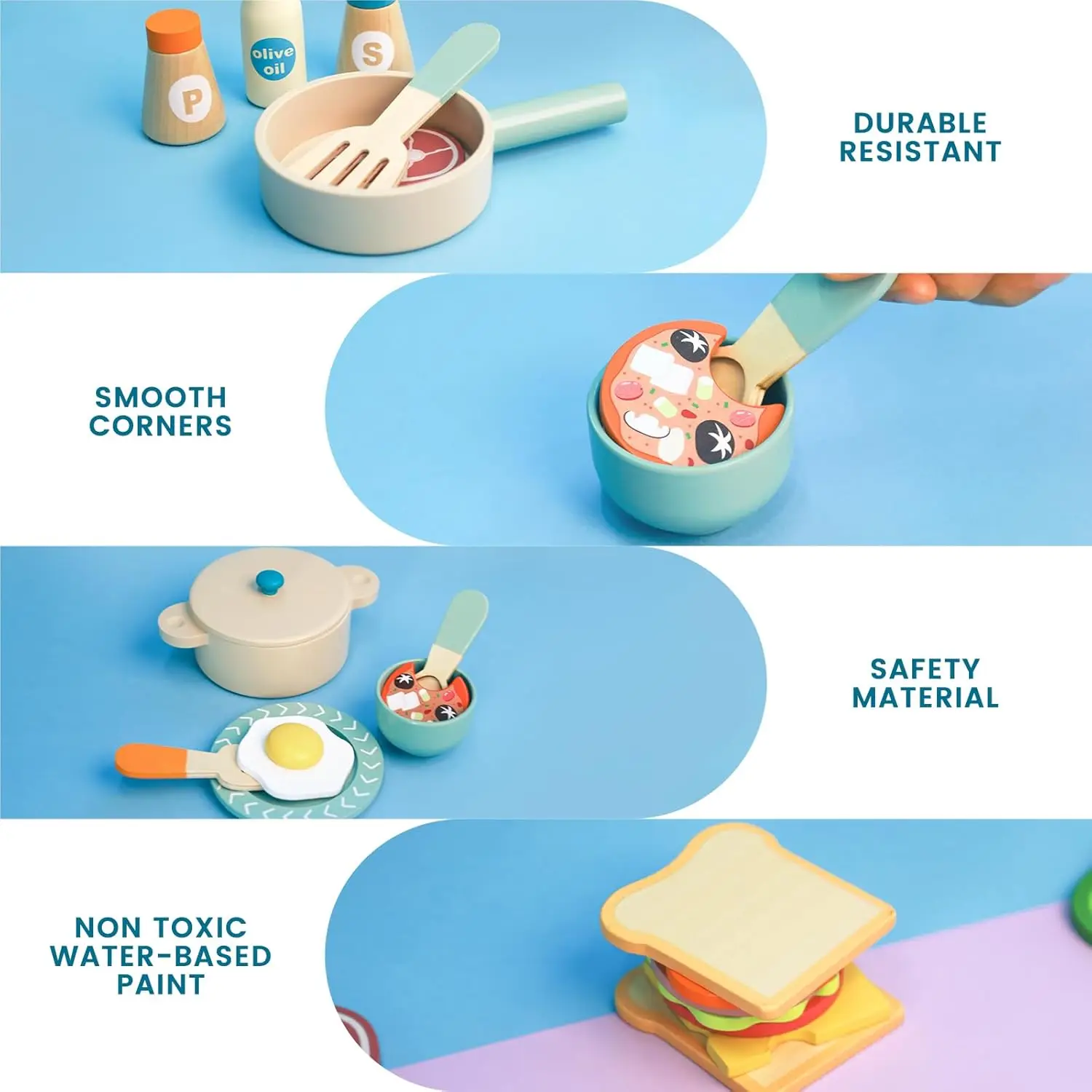 Wooden Kids Safe Knife and Kids Baking Set for Real Cooking,Kids Kitchen Toy Montessori Education Tools Gifts For Boys Girls