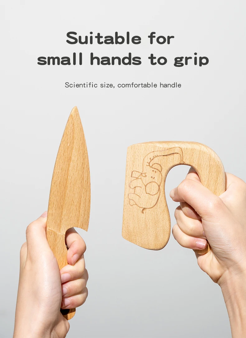 Wooden Kids Safe Knife and Kids Baking Set for Real Cooking,Kids Kitchen Toy Montessori Education Tools Gifts For Boys Girls