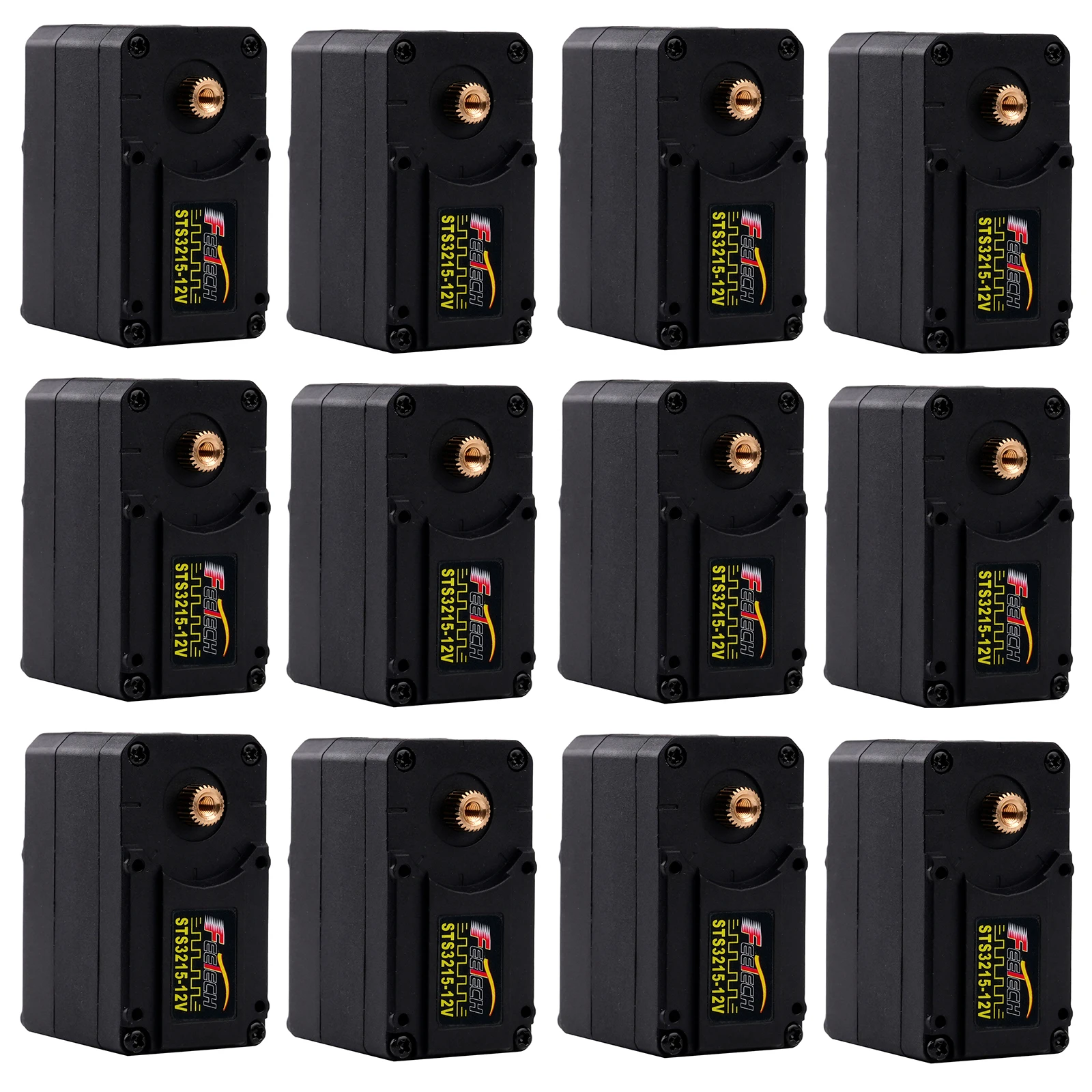 12PCS STS3215 12V 30KG High Torque Smart RC Servo Feetech TTL Serial Bus Robot Servo For SO-ARM100 Teaching Robotic Arm Project