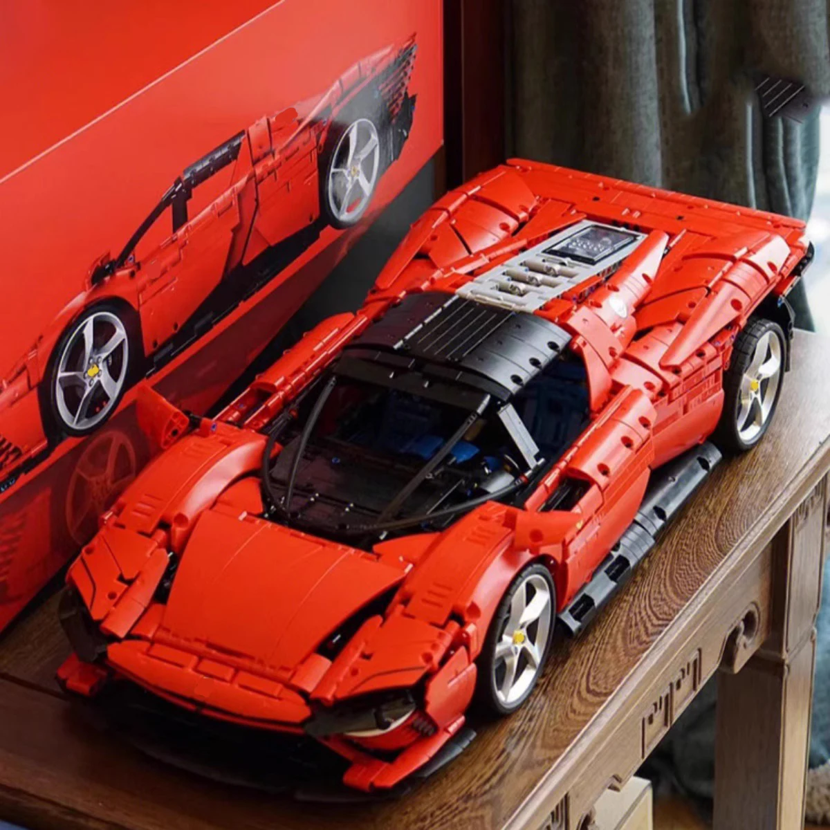 New 3778PCS MOC Technical Red SP3 Supercar Building Blocks Set Collectible Display Assembly Model Toy Birthday Gifts for Adults