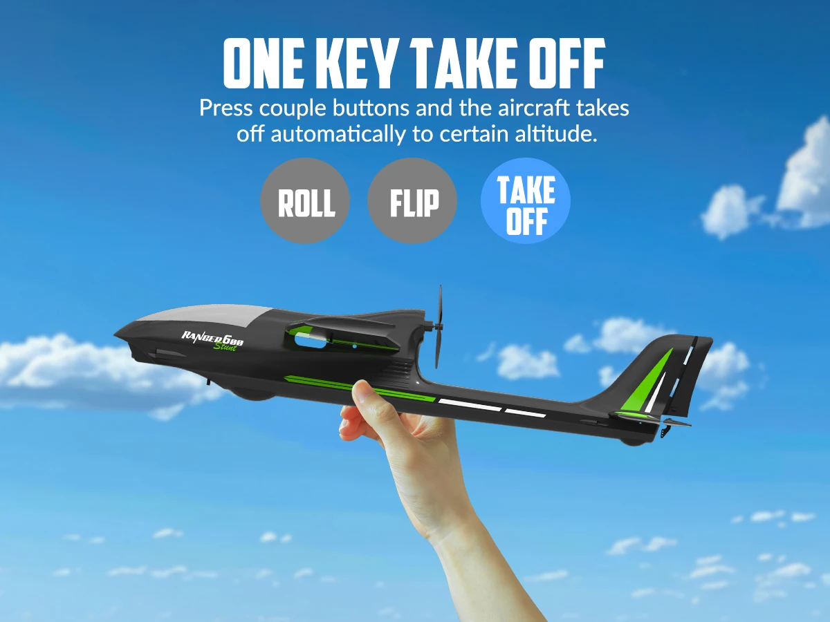 Volantexrc Ranger600 RC Aircraft 2.4GHz 4CH 600MM Fixed Wing RC Plane With 6-Axis Gyro Stabilizer One Key Aerobatic RTF Fighter