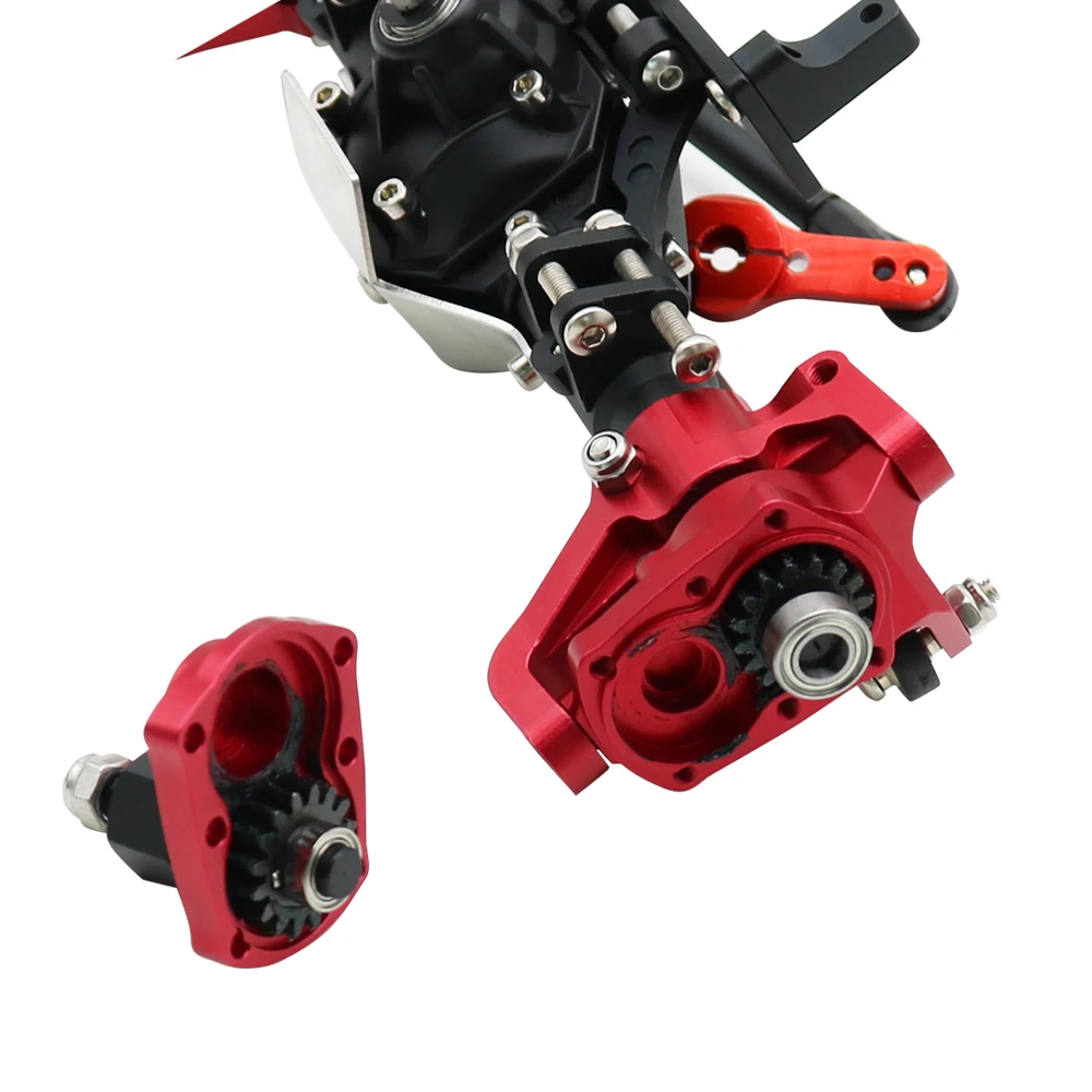 Front and Rear Portal Axle CNC Aluminum Alloy Anodized for 1/10 RC Rock Crawler Axial SCX10 II Spiral Gear 90046 90047 D90 RC4WD