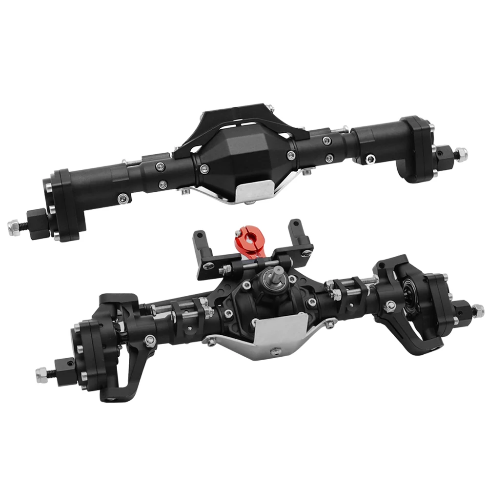Front and Rear Portal Axle CNC Aluminum Alloy Anodized for 1/10 RC Rock Crawler Axial SCX10 II Spiral Gear 90046 90047 D90 RC4WD
