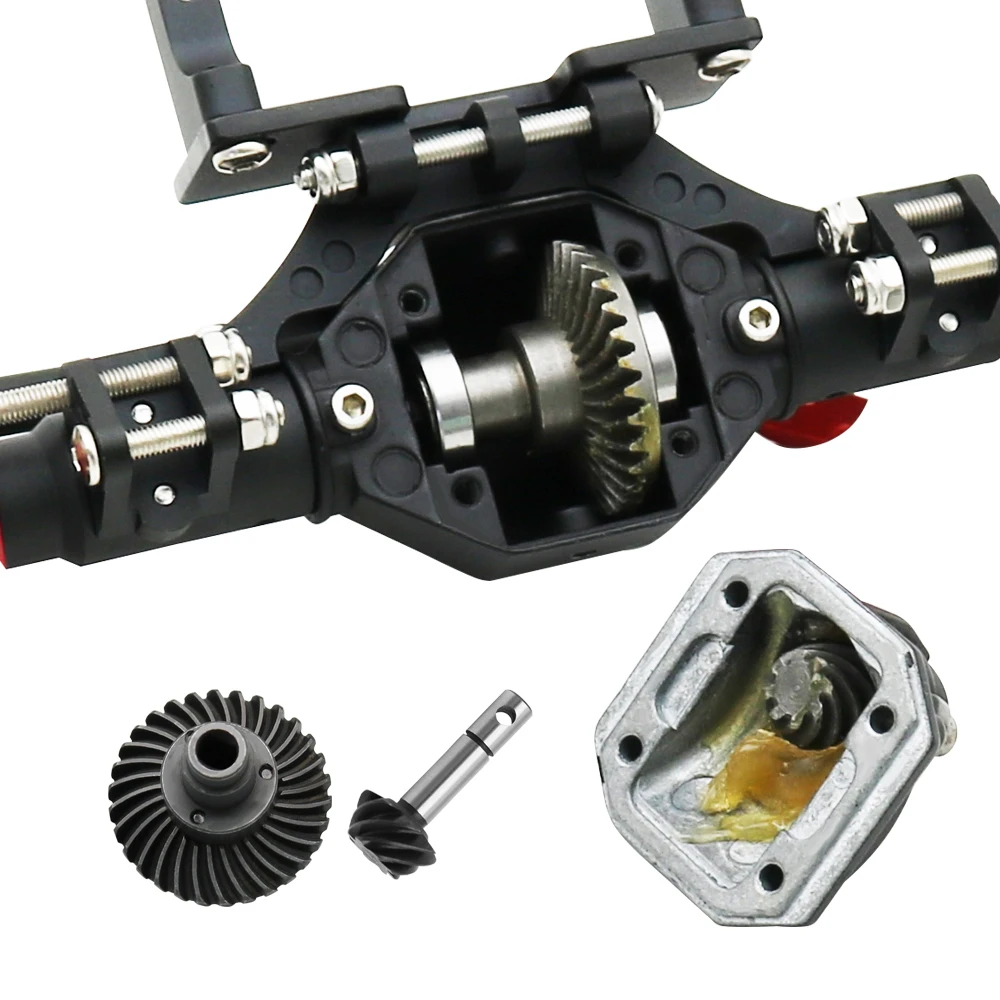 Front and Rear Portal Axle CNC Aluminum Alloy Anodized for 1/10 RC Rock Crawler Axial SCX10 II Spiral Gear 90046 90047 D90 RC4WD