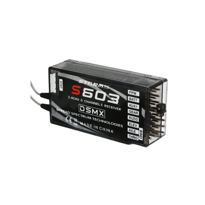 Storm S603 DSM2 DSMX 2.4GHz 6CH RC Receiver for Spektrum NX8 DXe DX6i JR DSX9 Transmitter Drone Car Boat FPV Radio Control Model