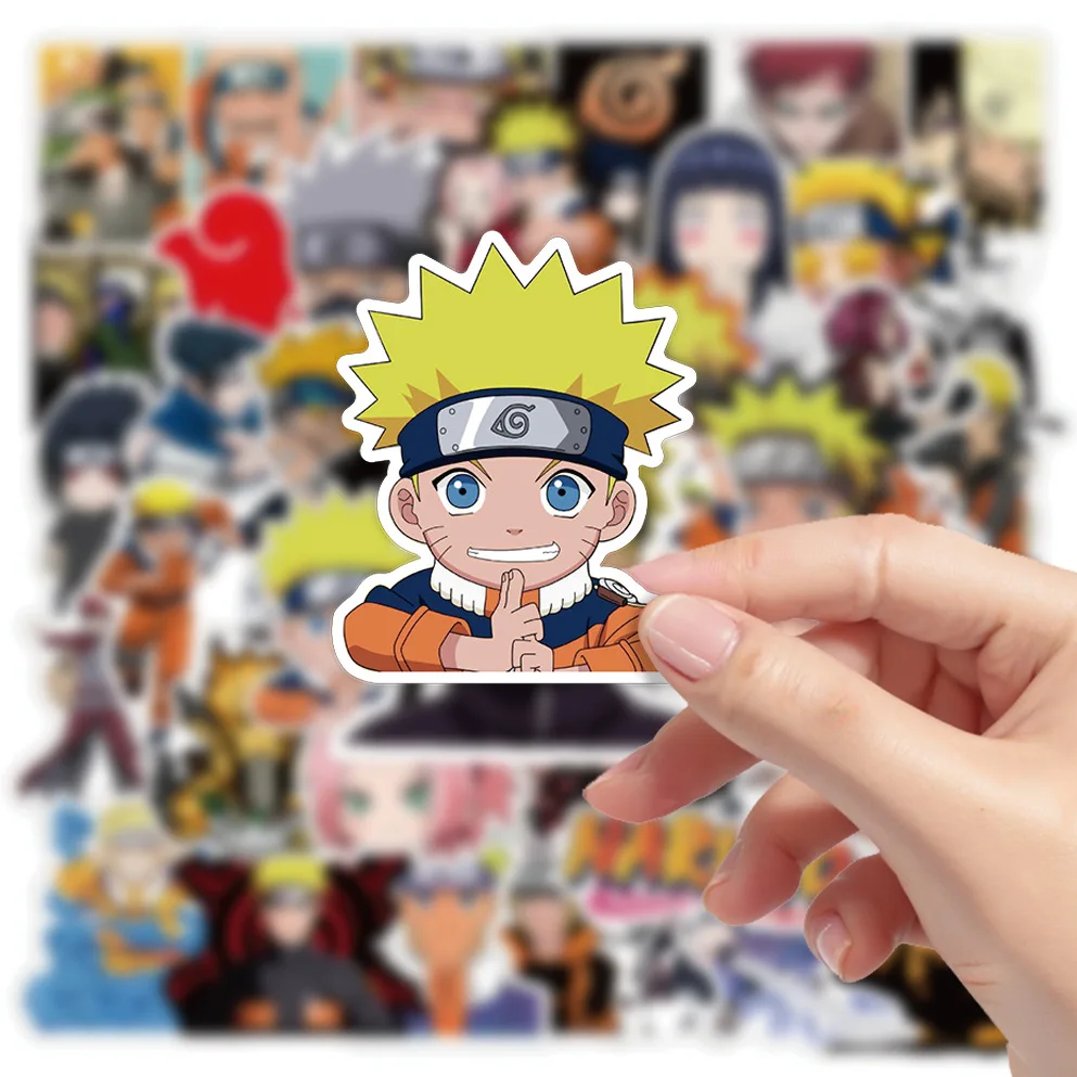 50/100PCS Naruto Anime Sasuke Decals Graffiti Stickers Phone Guitar Laptop Notebook Suitcase Waterproof Sticker Toys