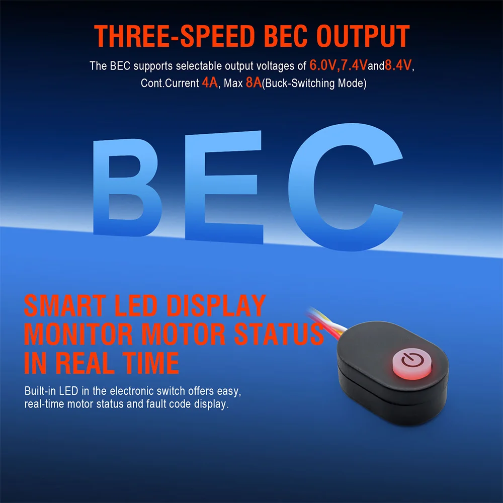 SURPASS HOBBY Brushless Sensored System 2IN1 1800KV Motor 40A ESC 2-3S IP67 For 1/10 Cars