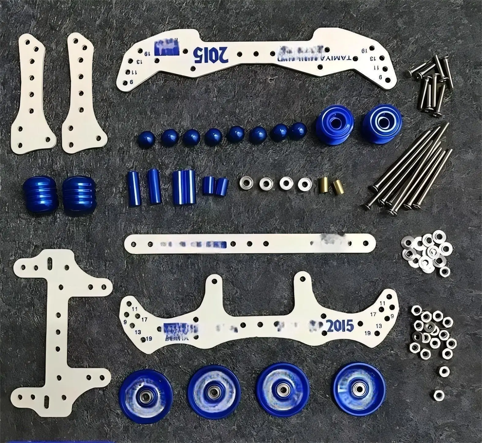 MA AR FMA Chassis Upgrade Aluminum Alloy Base Fiberglass Front & Rear Parts Mini 4WD Upgrade Kit Tuning Damping Stabilizer Set