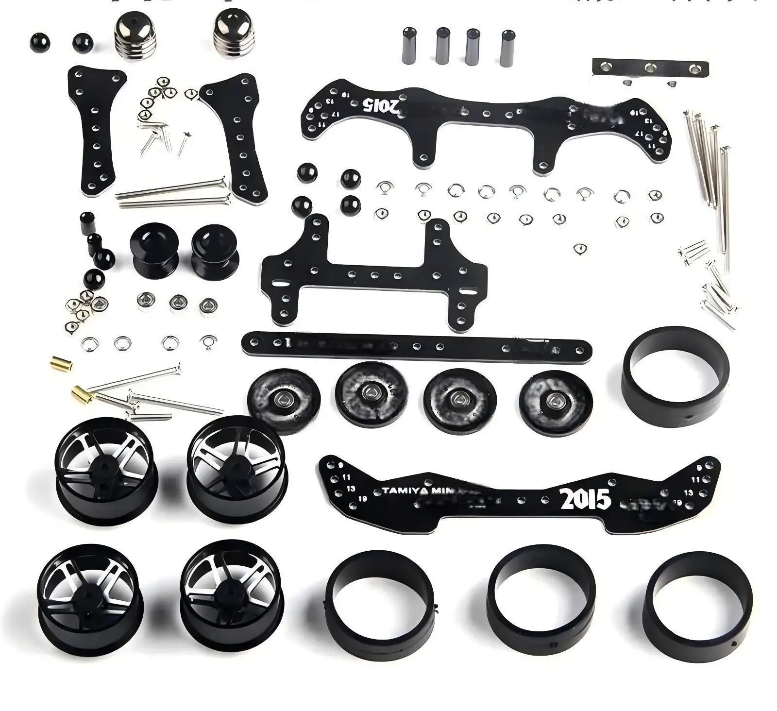 MA AR FMA Chassis Upgrade Aluminum Alloy Base Fiberglass Front & Rear Parts Mini 4WD Upgrade Kit Tuning Damping Stabilizer Set