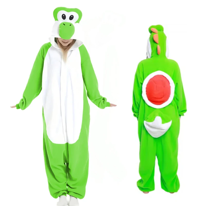 Yoshi Cosplay Clothes For Adults Onesies Women Kigurumi Full Body Pajamas Christmas Sleepwear Whole Costume Halloween Gift