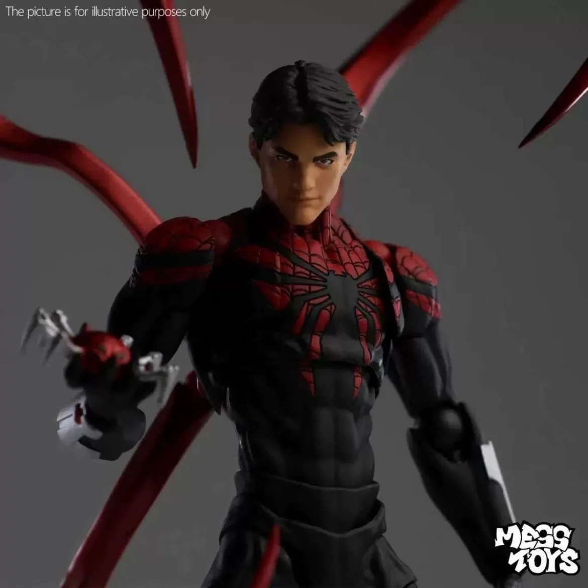 Hot Toys Superior Spider-Man Miles Morales Articulated Action Figure Collectible Toy With Replaceable Heads Hands And Stand