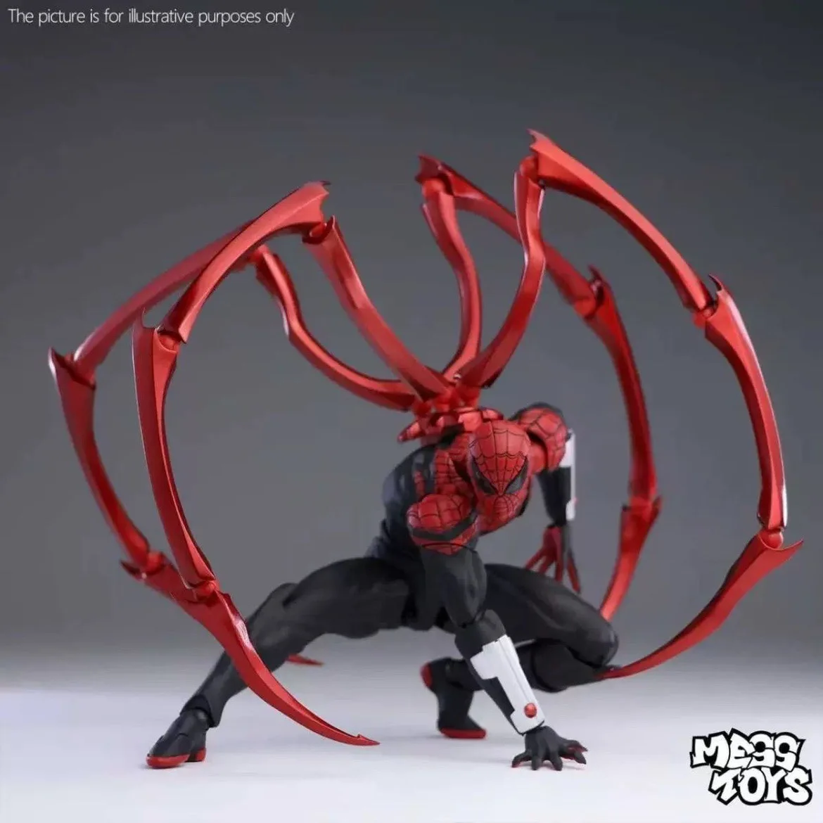 Hot Toys Superior Spider-Man Miles Morales Articulated Action Figure Collectible Toy With Replaceable Heads Hands And Stand