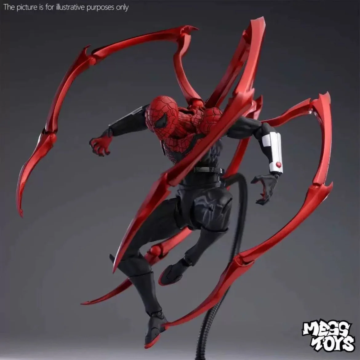 Hot Toys Superior Spider-Man Miles Morales Articulated Action Figure Collectible Toy With Replaceable Heads Hands And Stand