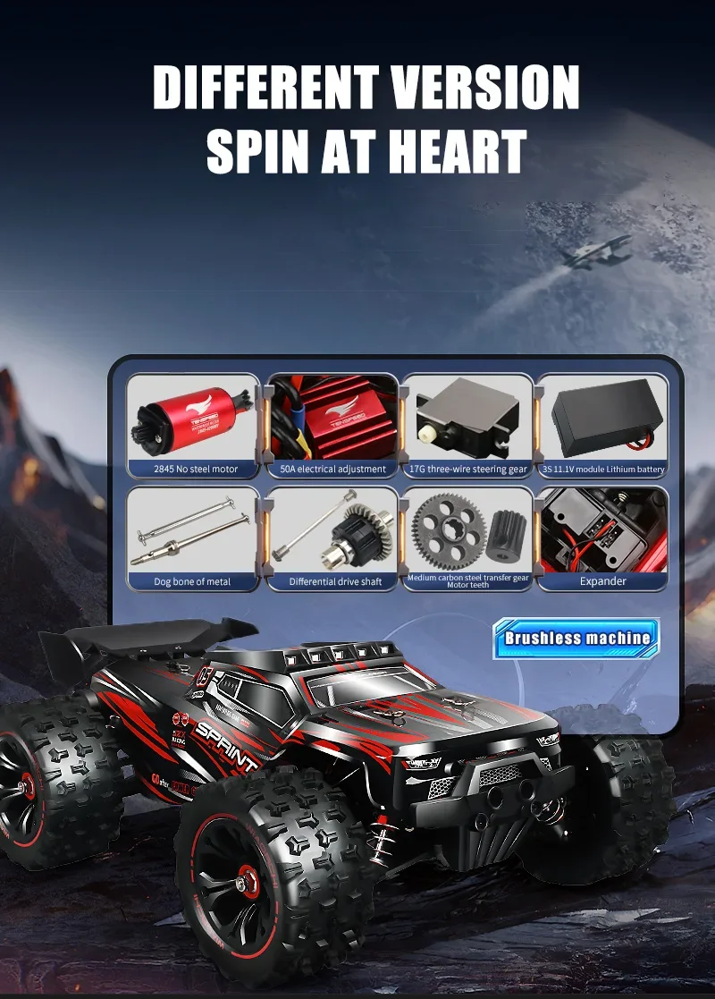 1:14 85KM/H or 50KM/H 4WD RC Car with LED Remote Control Cars High Speed Drift Monster 4x4 Truck for Kids Vs Wltoys 144001 Toys