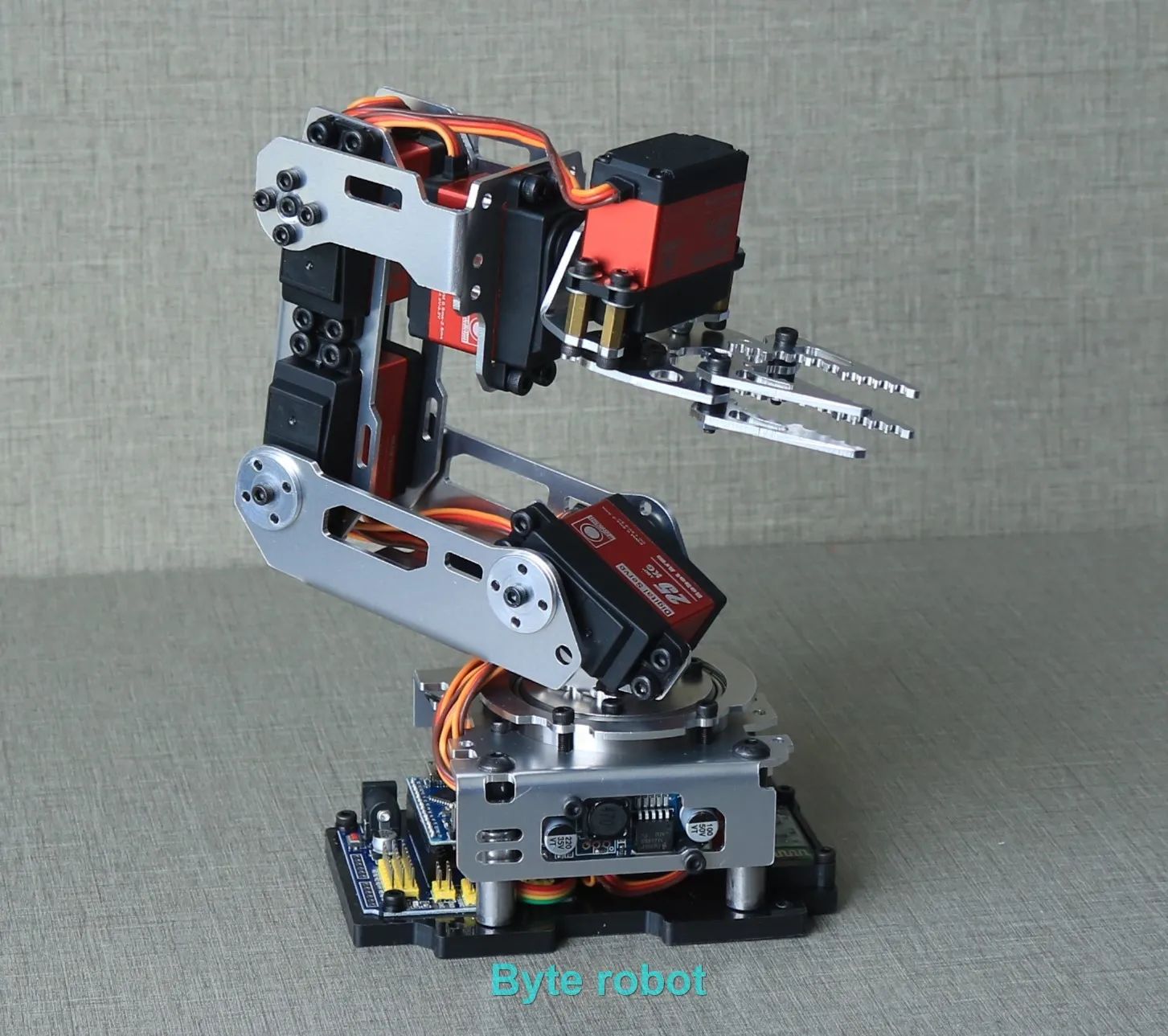 APP Control 6 Dof Metal Mechanical Arm Aluminum Alloy Bracket High Quality Robot Arm for Arduino Robot DIY Kit Programmable Arm