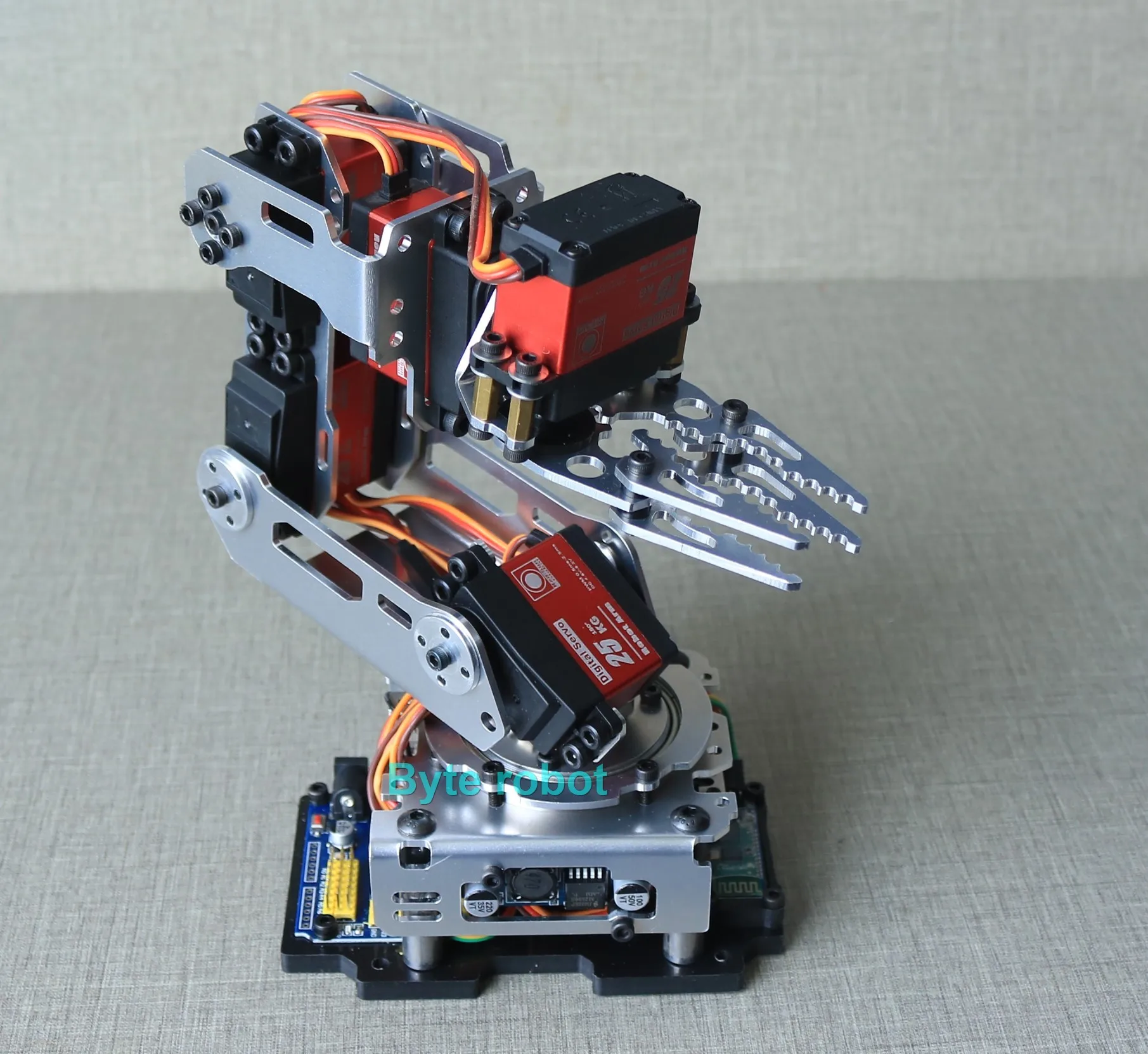 APP Control 6 Dof Metal Mechanical Arm Aluminum Alloy Bracket High Quality Robot Arm for Arduino Robot DIY Kit Programmable Arm