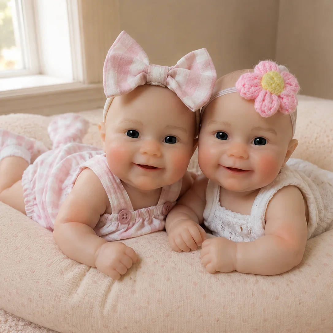OtardDolls-1 PCS Cuddly Maddie 30 cm Open Mouth Solid Silicone Bebe Reborn Girl Dolls With Painted Skin Washable Newborn Dolls