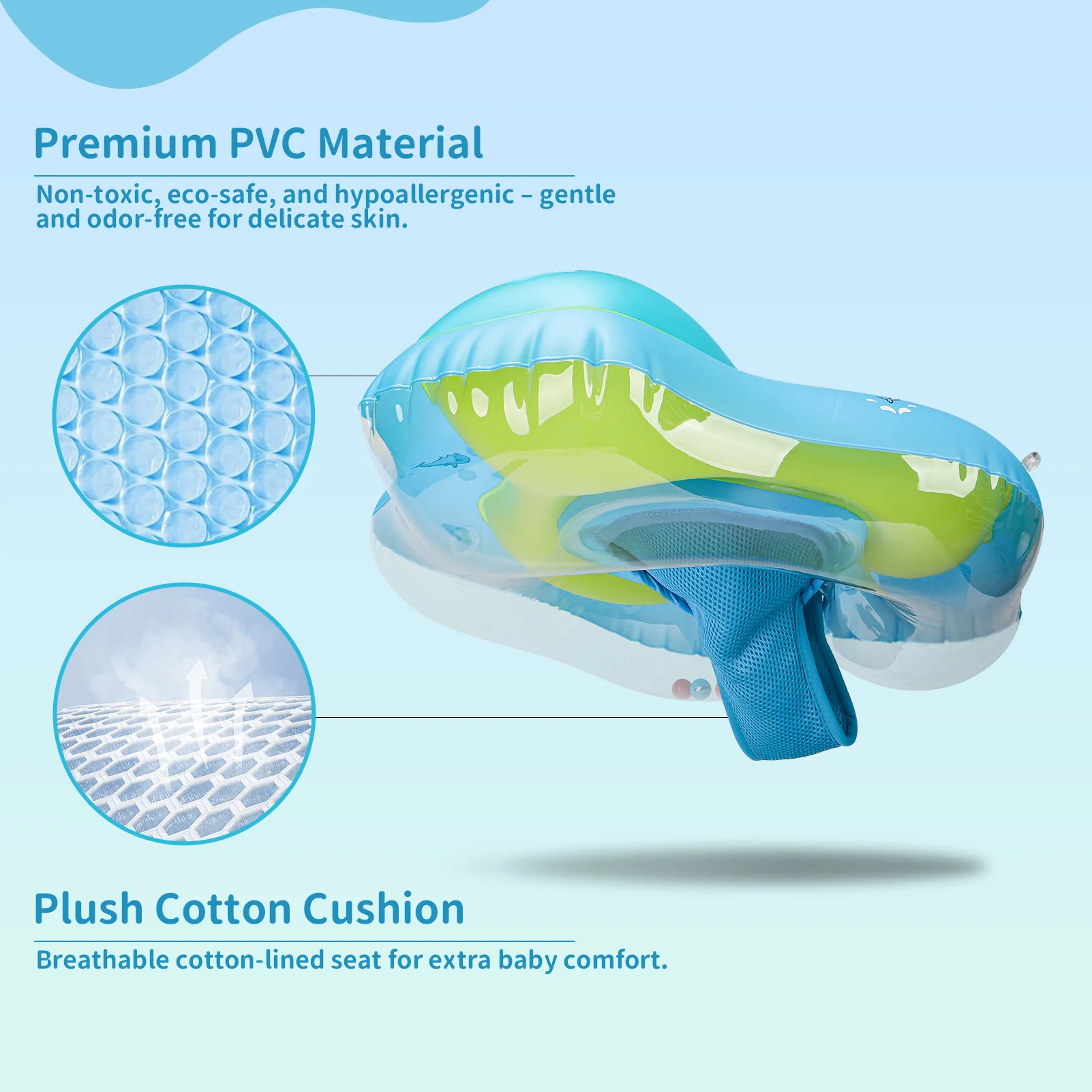 Swimbobo New Upgrade Baby Swimming Pool Float With Inflatable Infant Floating Ring Kids Swim Circle Bathing Summer Toys