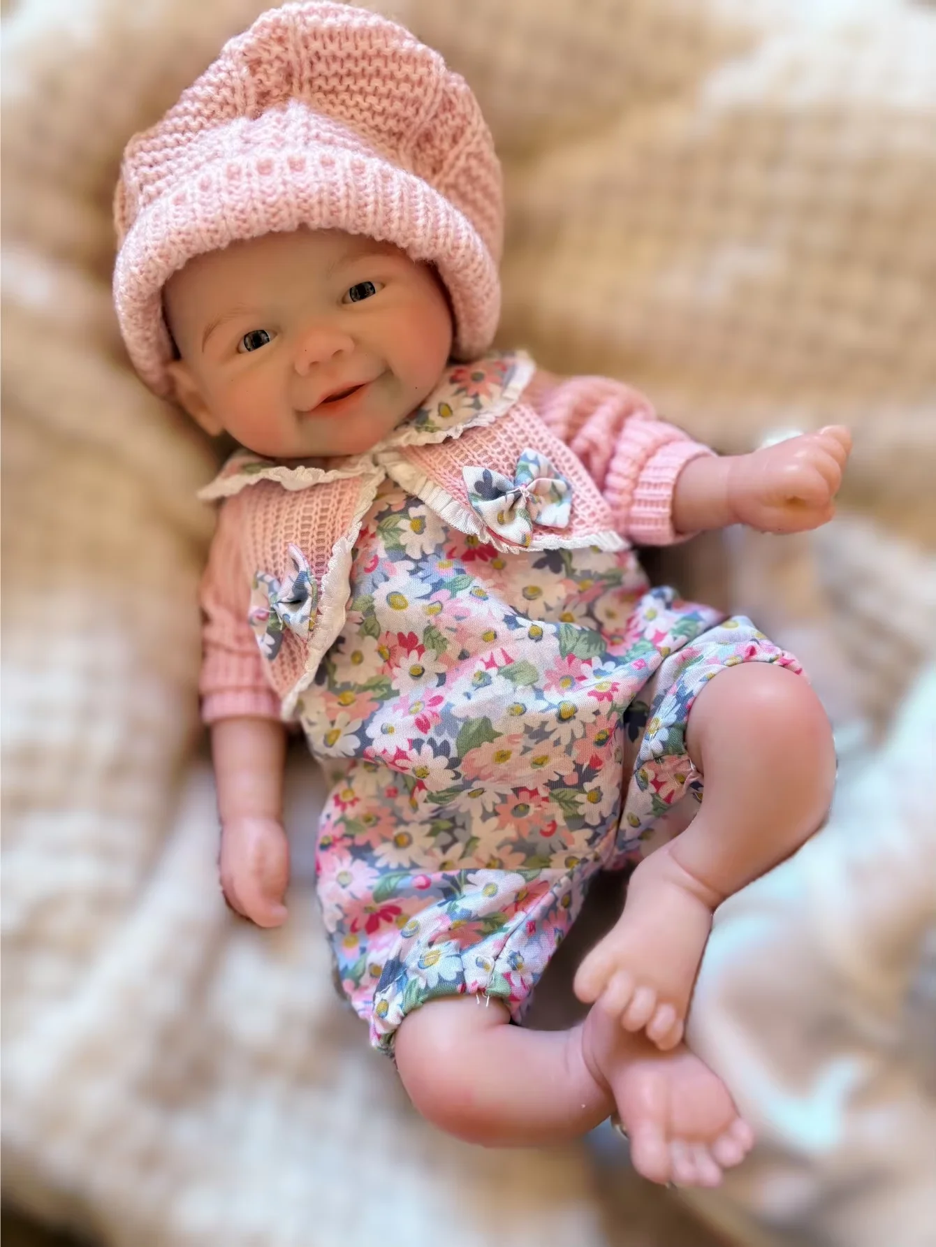 13 Inch Handmade bebe reborn de silicona Vivienne Silicone Bebe Newborn Girl Doll Ideal for Children's Birthday Gifts