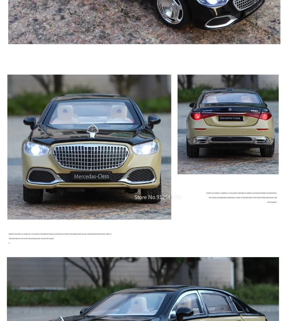 Scale 1:24 S680 Sports Car Model Toy Door Opened Pull Back Shock Absorption Vehicles Models Toys Simulation Metal Ornament