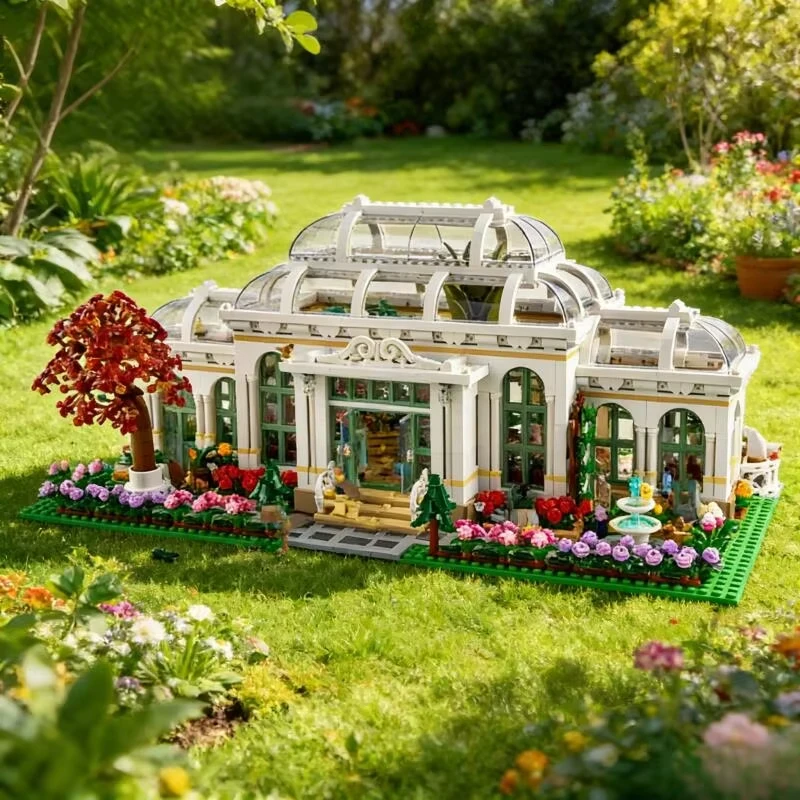 2025 brand new 3792 beautiful botanical garden scenes building blocks puzzle model toys for friends birthday Christmas gif