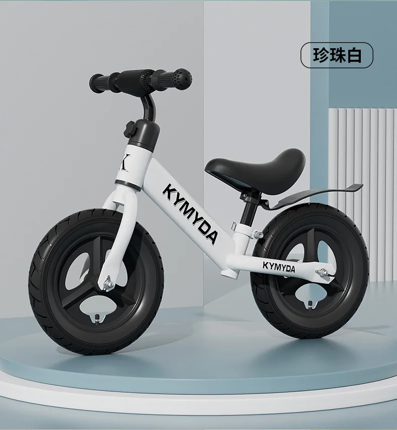 Kids Balance Bike Two In One No Pedal Adjustable Seat Carbon Steel Frame For Toddlers 1 To 6 Years Old Outdoor Riding Toy