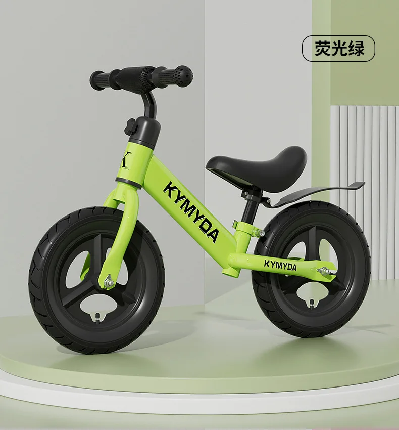 Kids Balance Bike Two In One No Pedal Adjustable Seat Carbon Steel Frame For Toddlers 1 To 6 Years Old Outdoor Riding Toy